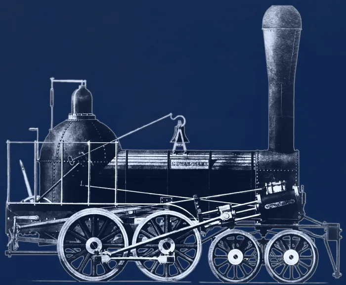 Framed Print : 19th Century Locomotive Framed Print : 19th Century Locomotive