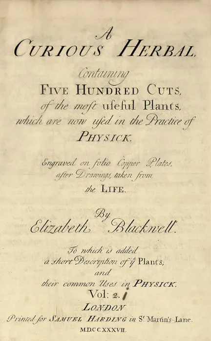 Framed Print : 'A Curious Herbal', Title Page, 1737 Framed Print : 'A Curious Herbal', Title Page, 1737