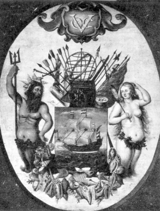 Framed Print : Achievement of the VOC, 1651 Framed Print : Achievement of the VOC, 1651