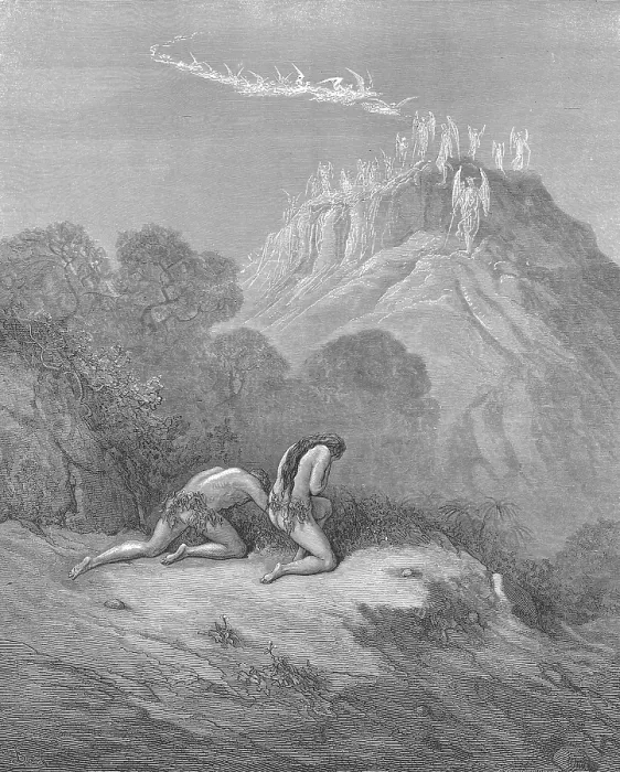 Framed Print : Adam and Eve, by Dore Framed Print : Adam and Eve, by Dore