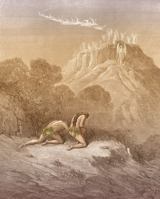 Framed Print : Adam and Eve by Gustave Dore Framed Print : Adam and Eve by Gustave Dore