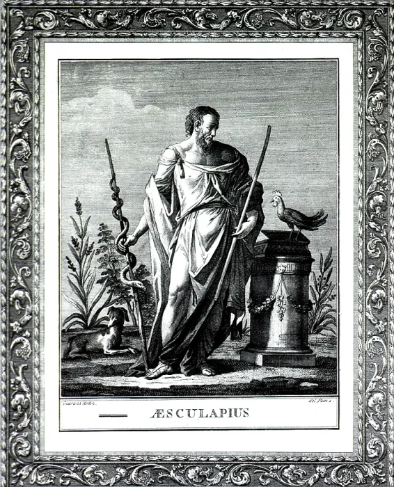 Framed Print : Aesculapius, Greek God of Medicine and Healing Framed Print : Aesculapius, Greek God of Medicine and Healing