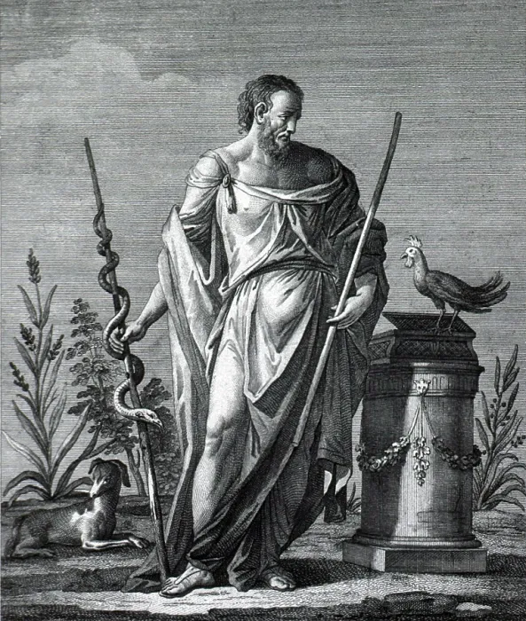 Framed Print : Aesculapius, Greek God of Medicine and Healing