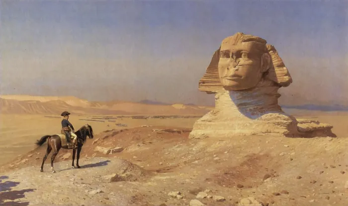 Framed Print : Africa, Napoleon Bonaparte Before the Sphinx Framed Print : Africa, Napoleon Bonaparte Before the Sphinx