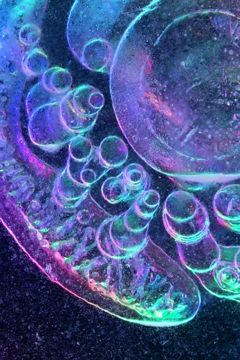 Framed Print : Air Bubbles Trapped in Ice