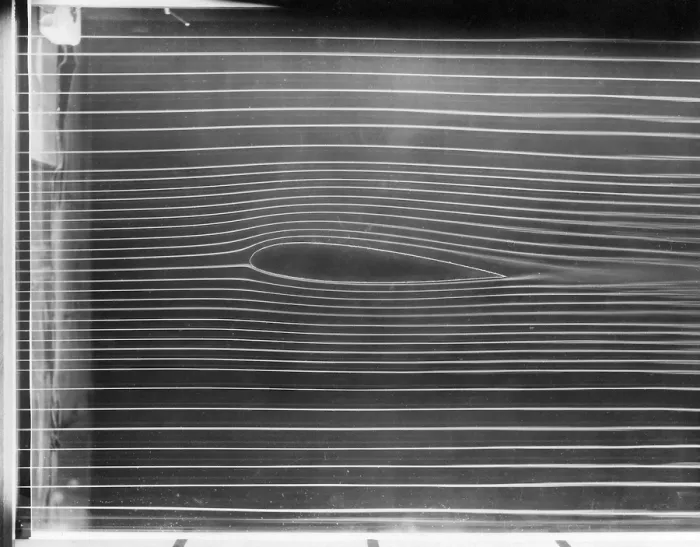 Framed Print : Air Flow. A pattern of air flow demonstrating the Bernoulli principle Framed Print : Air Flow. A pattern of air flow demonstrating the Bernoulli principle