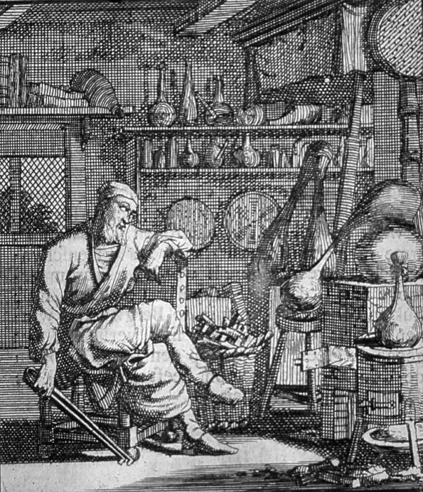 Framed Print : The Alchemist of Goudmaker, 18th Century