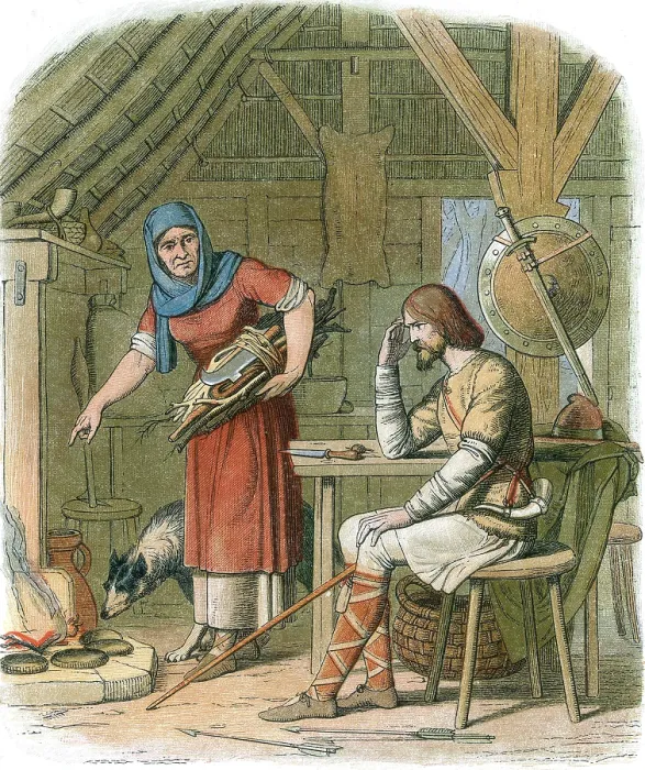 Framed Print : Alfred the Great, Legend of the Cakes Framed Print : Alfred the Great, Legend of the Cakes