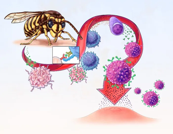 Framed Print : Allergy Development, illustration Framed Print : Allergy Development, illustration