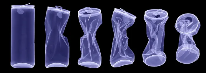 Framed Print : Aluminum Cans, X-Ray Framed Print : Aluminum Cans, X-Ray