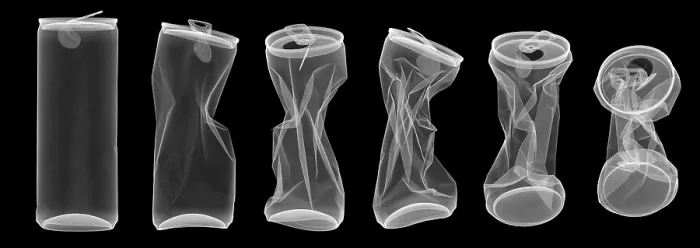 Framed Print : Aluminum Cans, X-Ray Framed Print : Aluminum Cans, X-Ray