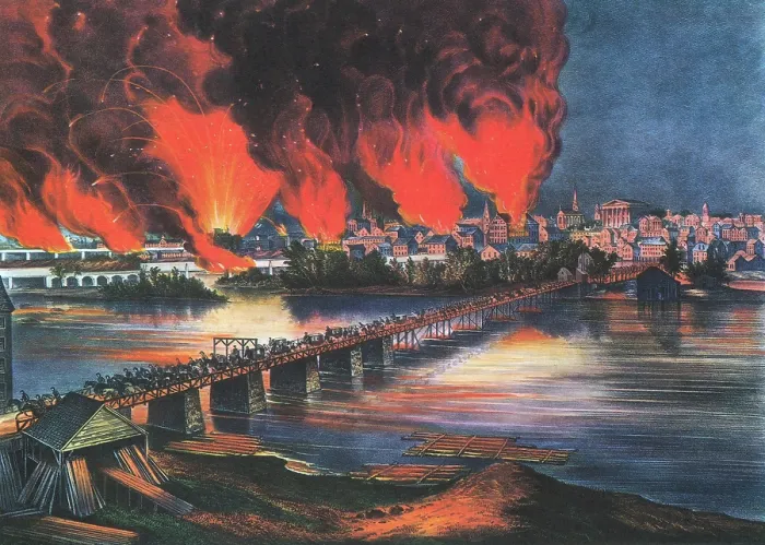 Framed Print : American Civil War, Fall of Richmond, 1865 Framed Print : American Civil War, Fall of Richmond, 1865