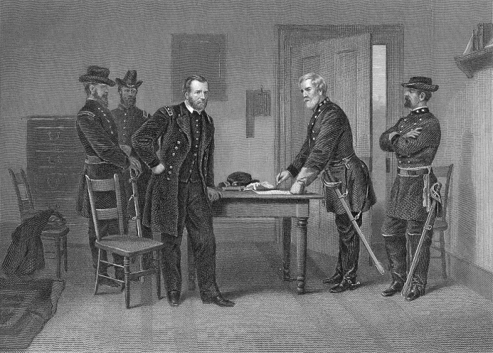 Framed Print : American Civil War, Lee Surrenders to Grant, 1865