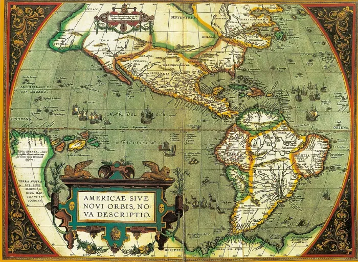 Framed Print : The Americas, 1584 Framed Print : The Americas, 1584