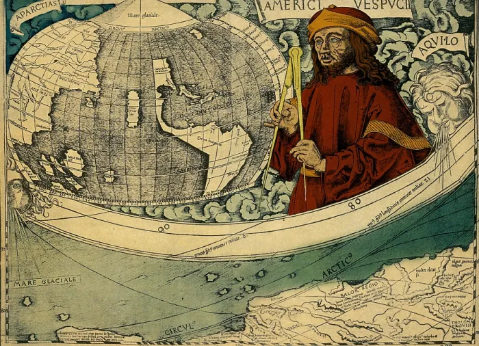 Framed Print : Amerigo Vespucci, Italian Explorer