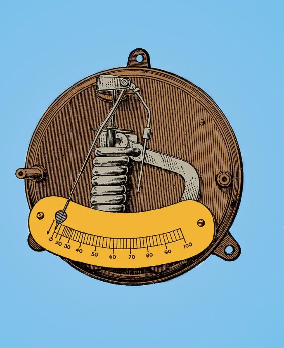 Framed Print : Ammeter. An ammeter, an instrument that measures electric current in a circuit