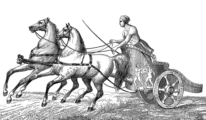 Framed Print : Ancient Olympic Games, Two-Horse Chariot Race Framed Print : Ancient Olympic Games, Two-Horse Chariot Race