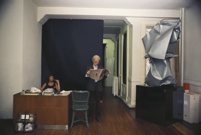 Framed Print : Andy Warhol in His Studio, 1978