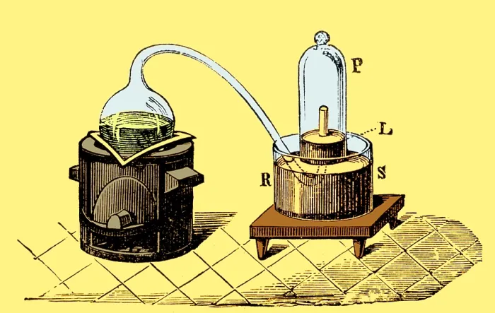Framed Print : Antoine Lavoisier, Apparatus to Study Air Composition Framed Print : Antoine Lavoisier, Apparatus to Study Air Composition