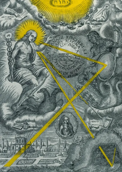 Framed Print : Ars Magna Lucis, Threefold Universe, 1646 Framed Print : Ars Magna Lucis, Threefold Universe, 1646