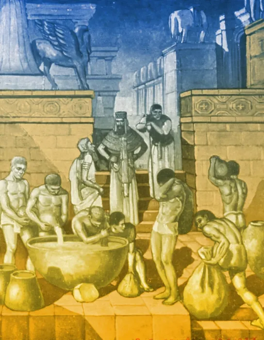 Framed Print : The Art of Brewing, Babylon