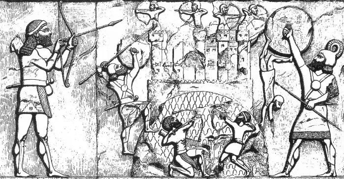 Framed Print : Assyrian Archers Attack Ekron, 712 BC Framed Print : Assyrian Archers Attack Ekron, 712 BC