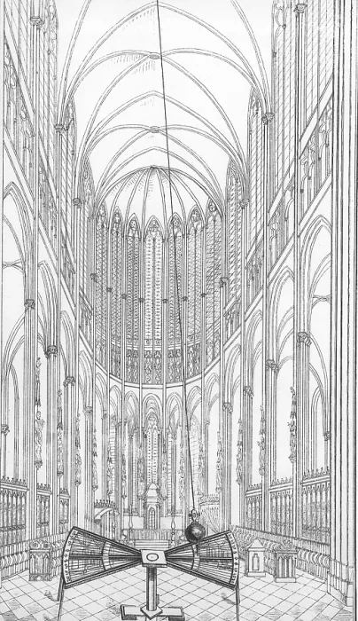 Framed Print : Astronomy. Demonstration at Cologne Cathedral of the Earth's rotation Framed Print : Astronomy. Demonstration at Cologne Cathedral of the Earth's rotation