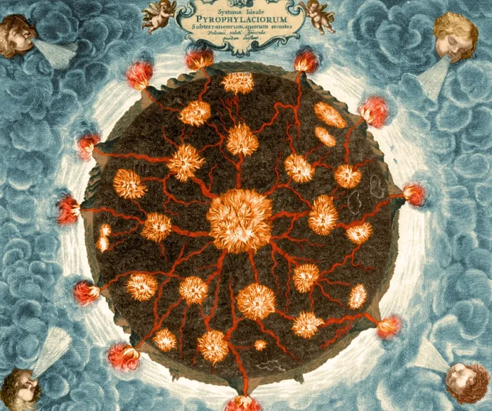 Framed Print : Athanasius Kircher, Volcanoes, 1664 Framed Print : Athanasius Kircher, Volcanoes, 1664