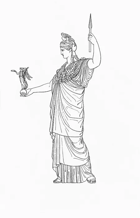 Framed Print : Athena, Greek Goddess of Wisdom