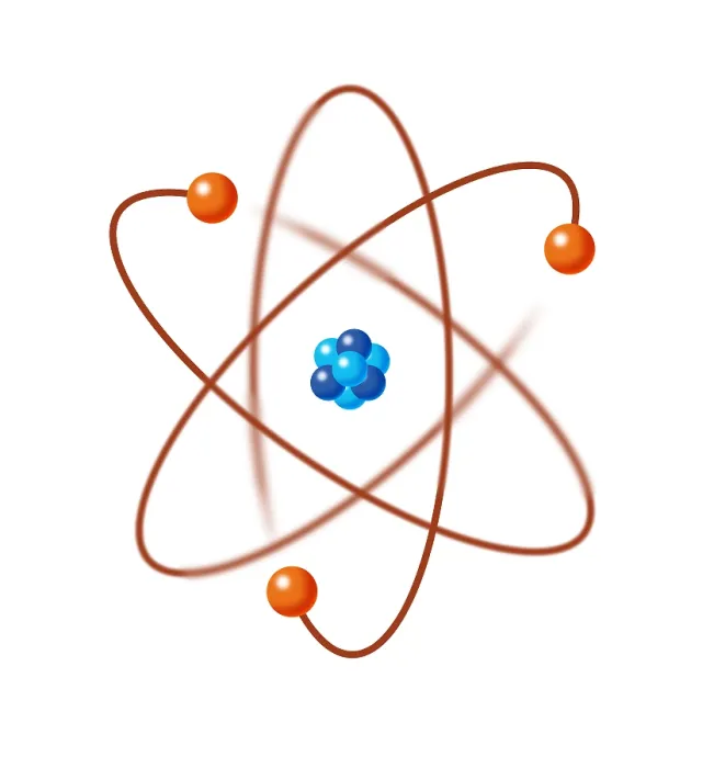 Framed Print : Atomic Model, Illustration