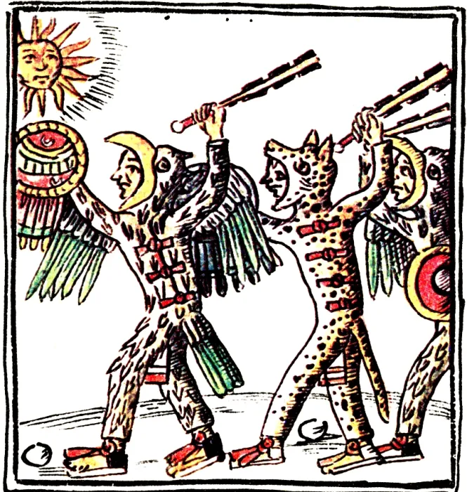 Framed Print : Aztec Warriors, Codex Florentine, 16th Century Framed Print : Aztec Warriors, Codex Florentine, 16th Century