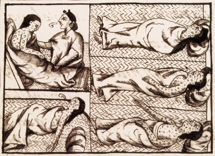 Framed Print : Aztecs Dying of Smallpox, 16th Century