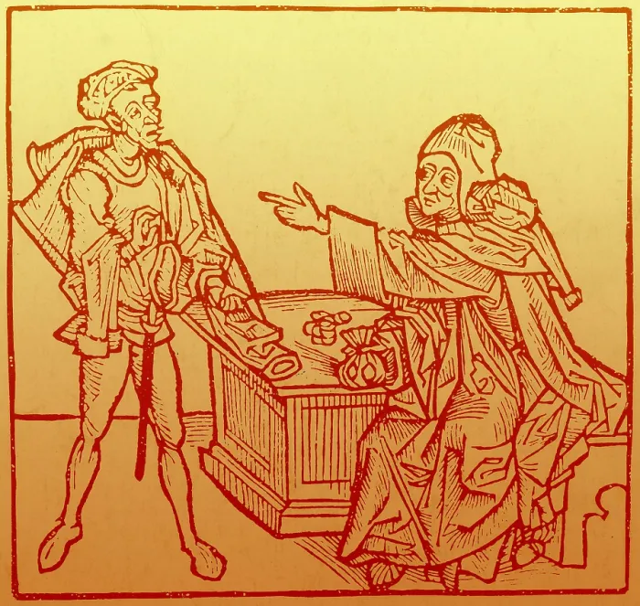 Framed Print : Banker, 15th Century Framed Print : Banker, 15th Century