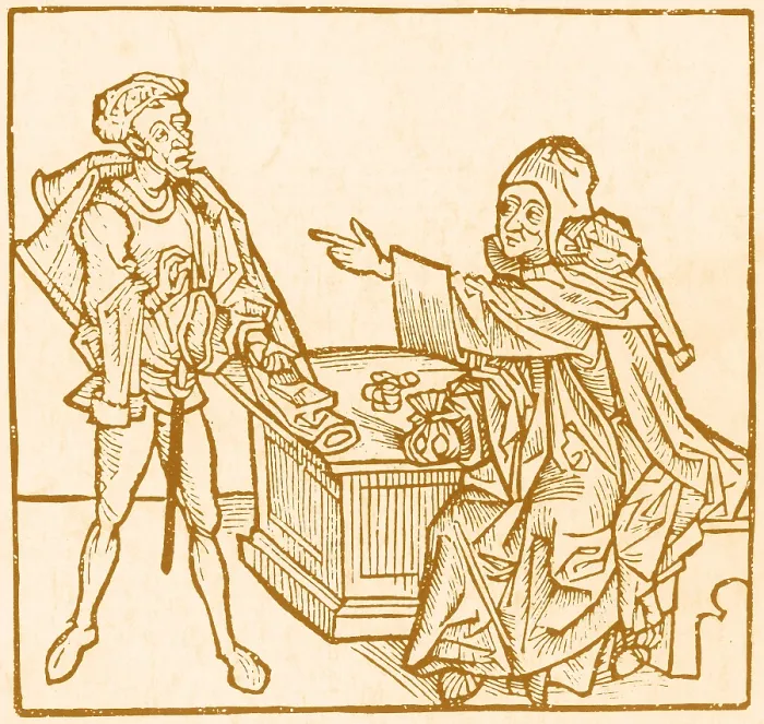 Framed Print : Banker, 15th Century Framed Print : Banker, 15th Century