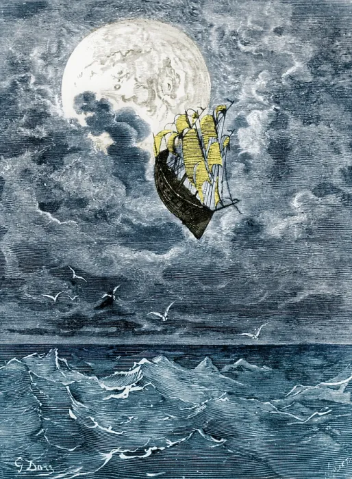 Framed Print : Baron Munchausen, A Voyage to the Moon Framed Print : Baron Munchausen, A Voyage to the Moon