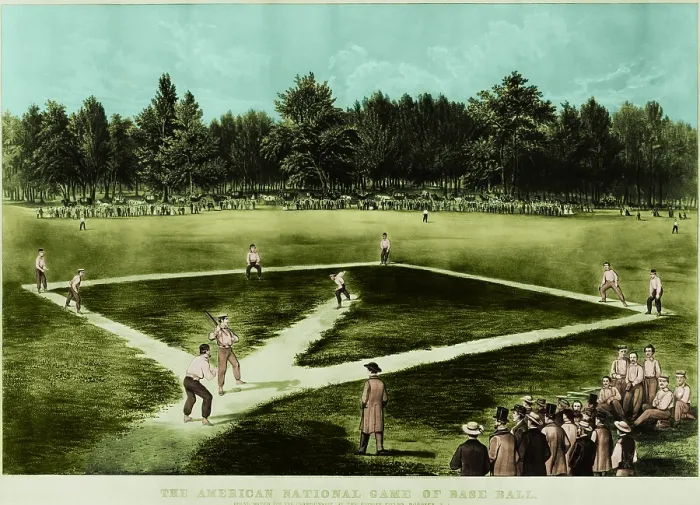 Framed Print : Baseball in 1846 Framed Print : Baseball in 1846