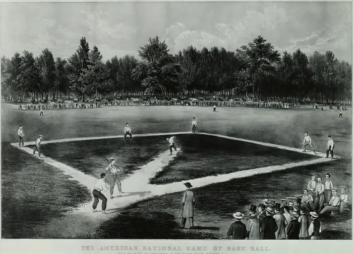 Framed Print : Baseball in 1846 Framed Print : Baseball in 1846