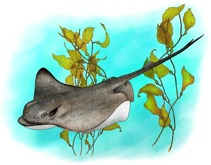 Framed Print : Bat Ray. Illustration of a Bat Ray (Myliobatis californica) Framed Print : Bat Ray. Illustration of a Bat Ray (Myliobatis californica)