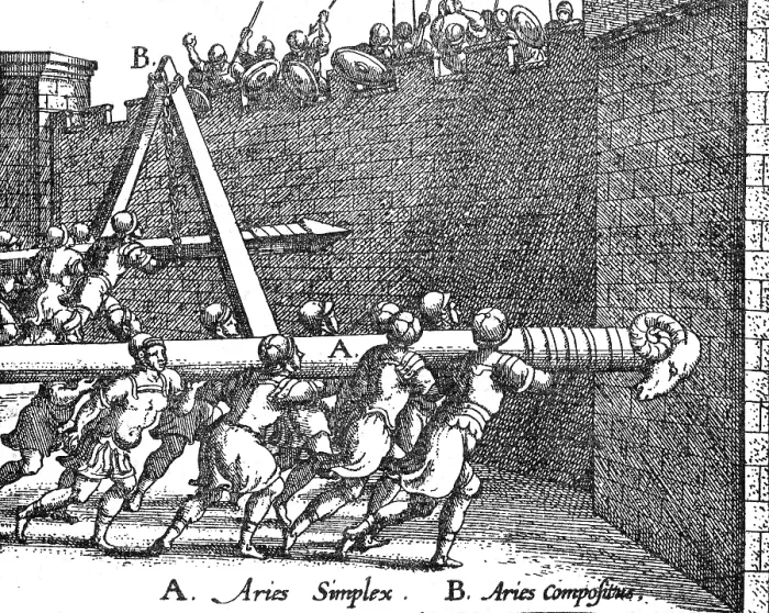 Framed Print : Battering Rams, Ancient Roman Warfare Framed Print : Battering Rams, Ancient Roman Warfare