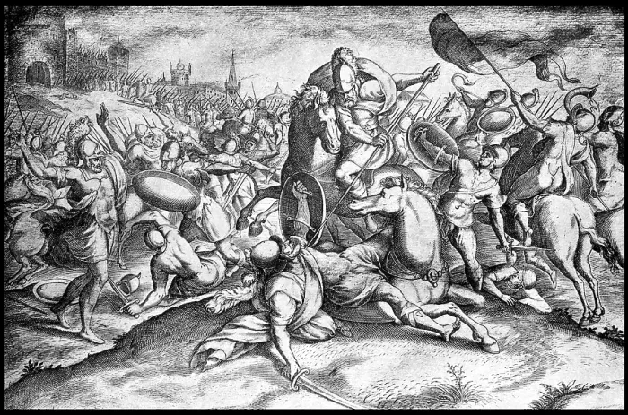 Framed Print : Battle of Dijon, 500 AD