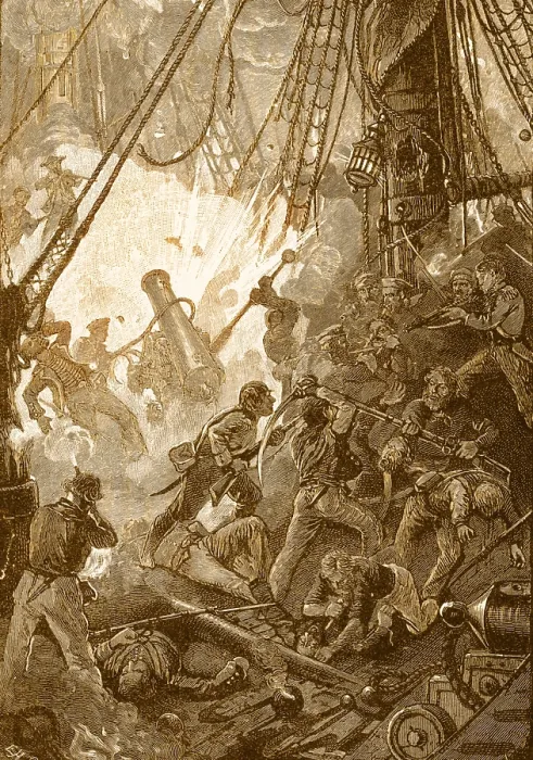 Framed Print : Battle of Flamborough Head, 1779 Framed Print : Battle of Flamborough Head, 1779
