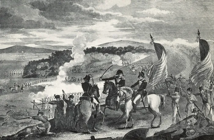 Framed Print : Battle of Freemans Farm, 1777
