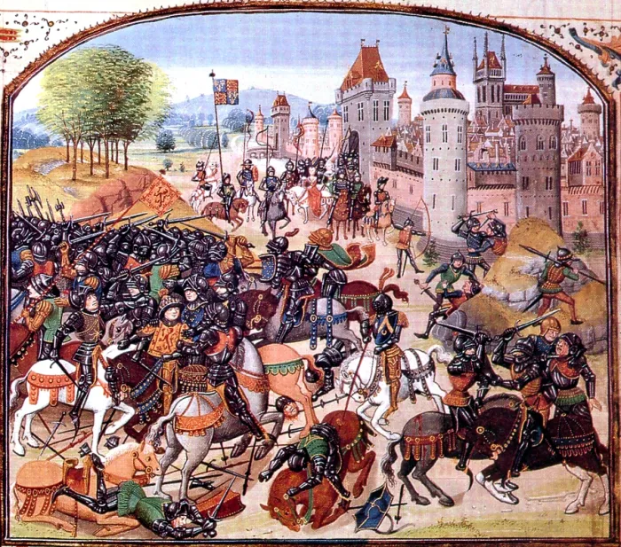 Framed Print : Battle of Neville's Cross, 1346