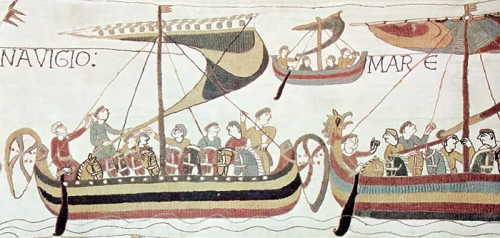 Framed Print : Bayeux Tapestry, Norman Invasion
