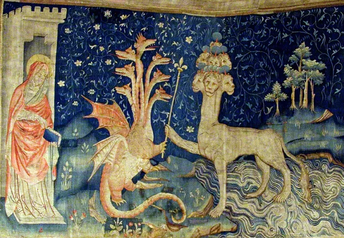 Framed Print : Beasts of the Apocalypse Tapestry