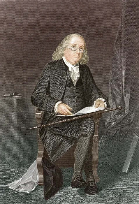 Framed Print : Benjamin Franklin, American Polymath Framed Print : Benjamin Franklin, American Polymath