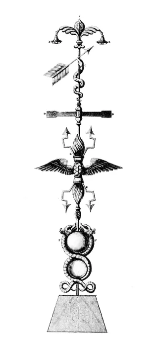 Framed Print : Benjamin Franklin Lightning Rod, 1752