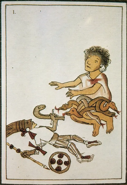 Framed Print : Birth if Huitzilopochtli, 16th century Framed Print : Birth if Huitzilopochtli, 16th century