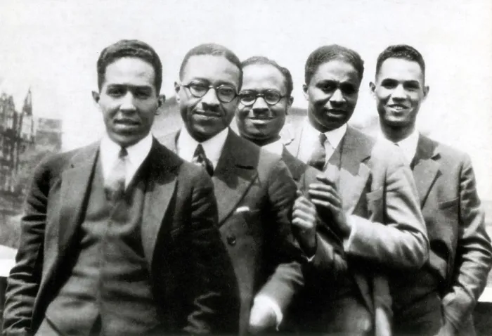 Framed Print : Black American Poet, Langston Hughes And Friends, 1924