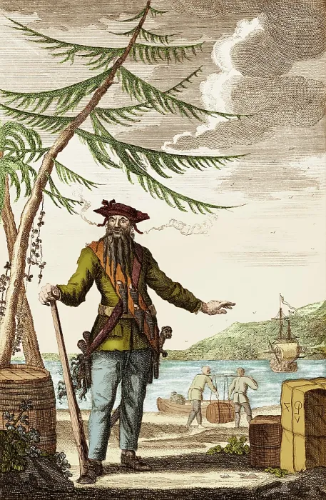 Framed Print : Blackbeard or Edward Teach, English Pirate Framed Print : Blackbeard or Edward Teach, English Pirate